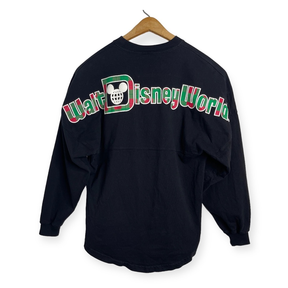 DISNEY PARKS Walt Disney World Black Spirit Jersey Plaid Christmas Holidays